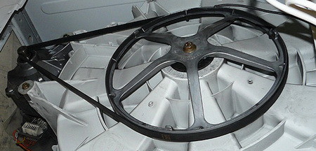 courroie d'entraînement étirée