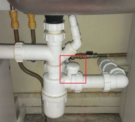 siphon de machine à laver